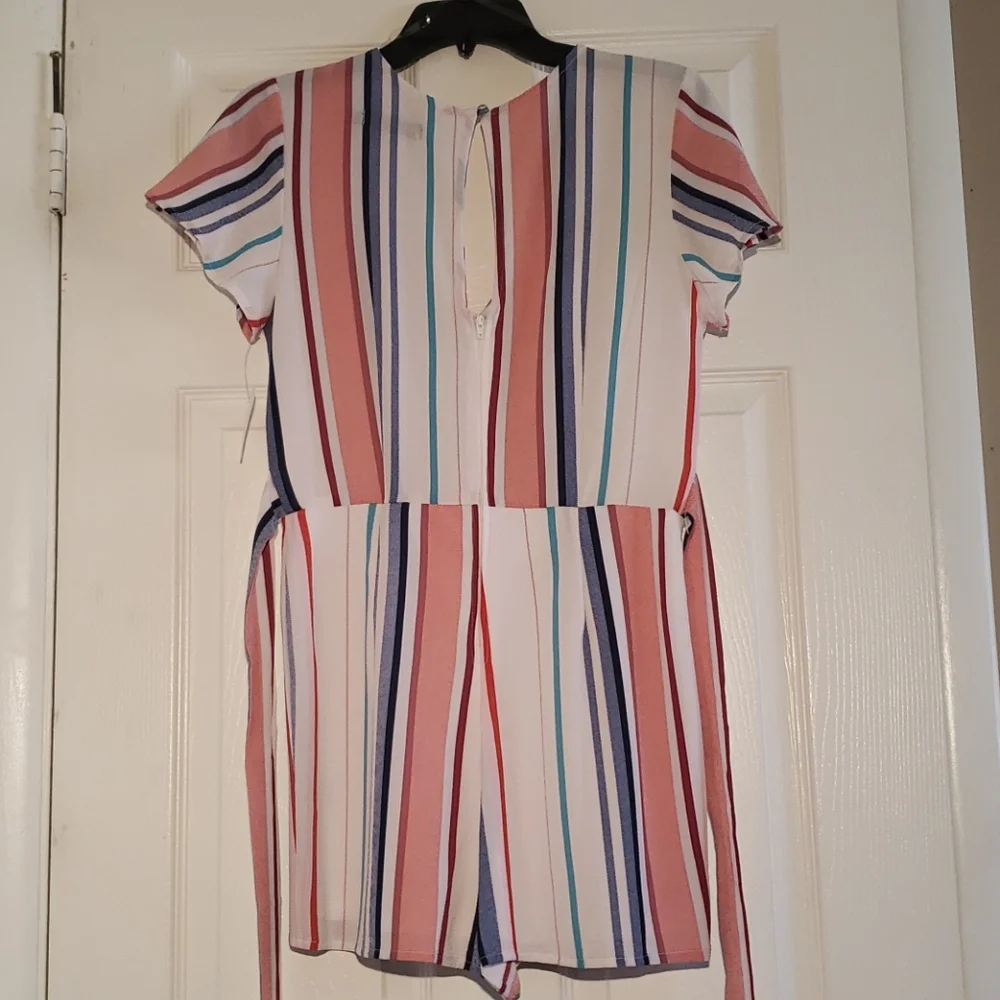 Midnight Doll Striped Romper